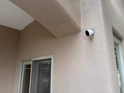 Google outdoor camera installed on a Bosque Farms home