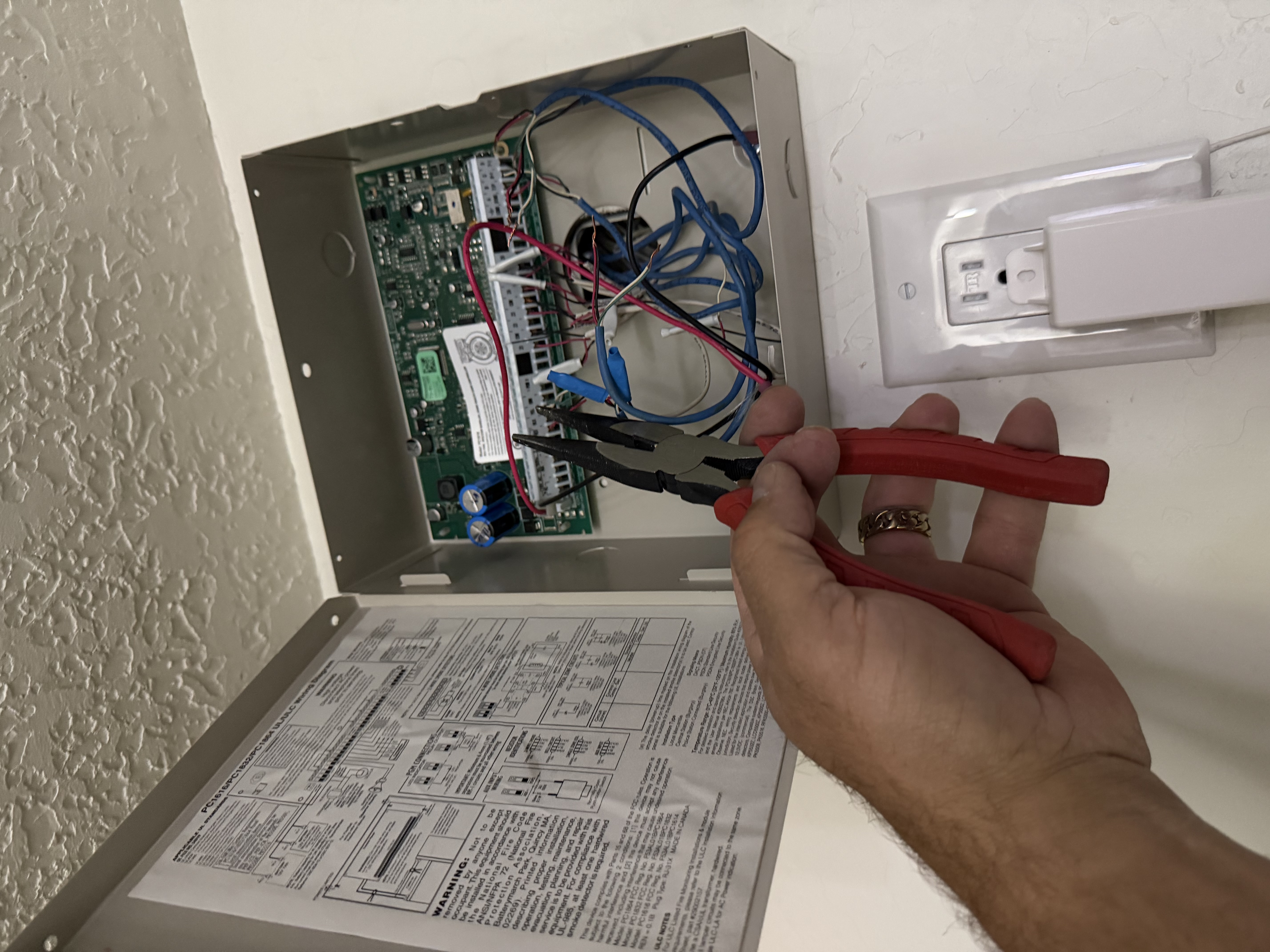 Low voltage wiring and network cabinet work