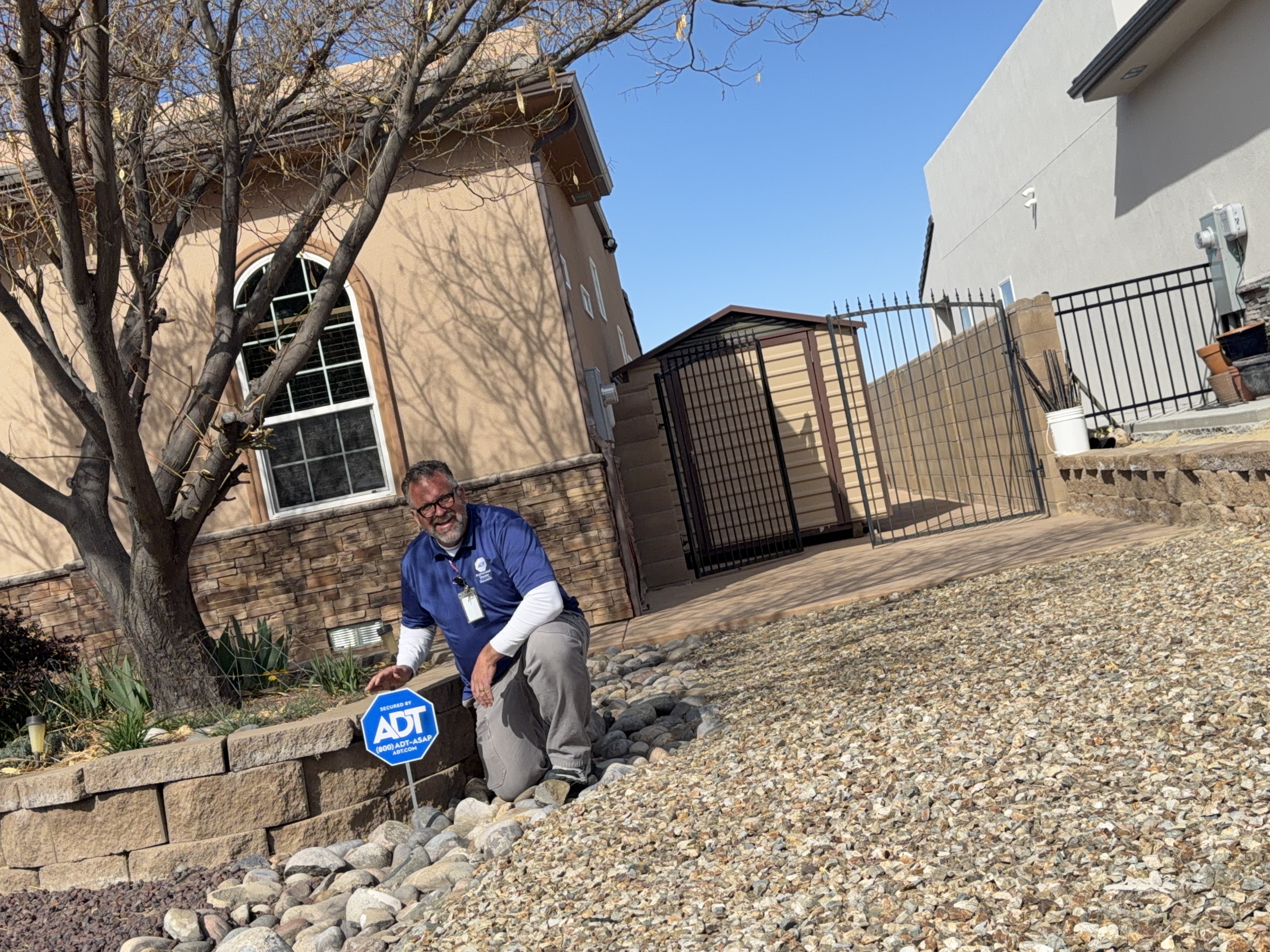 ADT yard sign installation